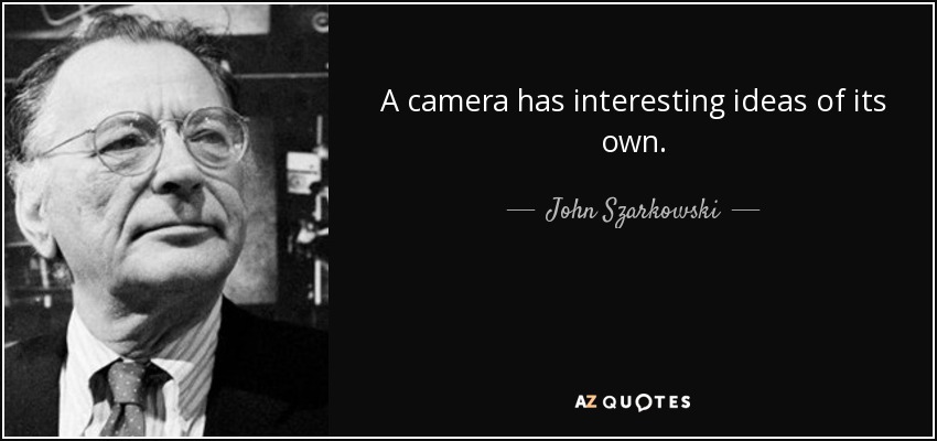 A camera has interesting ideas of its own. - John Szarkowski