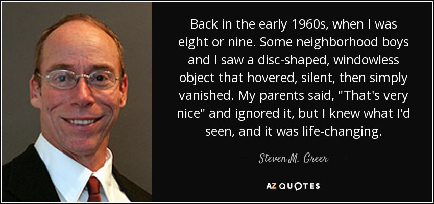 Back in the early 1960s, when I was eight or nine. Some neighborhood boys and I saw a disc-shaped, windowless object that hovered, silent, then simply vanished. My parents said, 