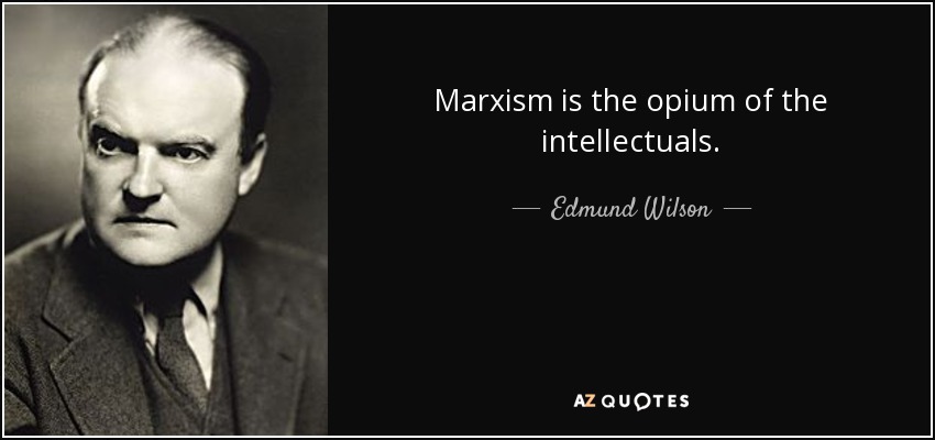 Marxism is the opium of the intellectuals. - Edmund Wilson