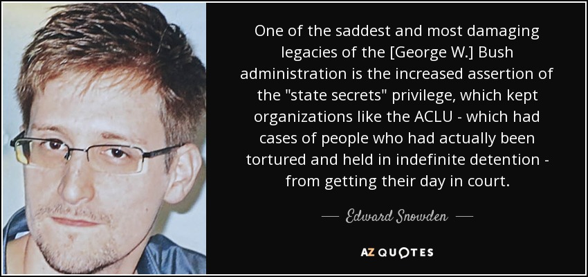 One of the saddest and most damaging legacies of the [George W.] Bush administration is the increased assertion of the 