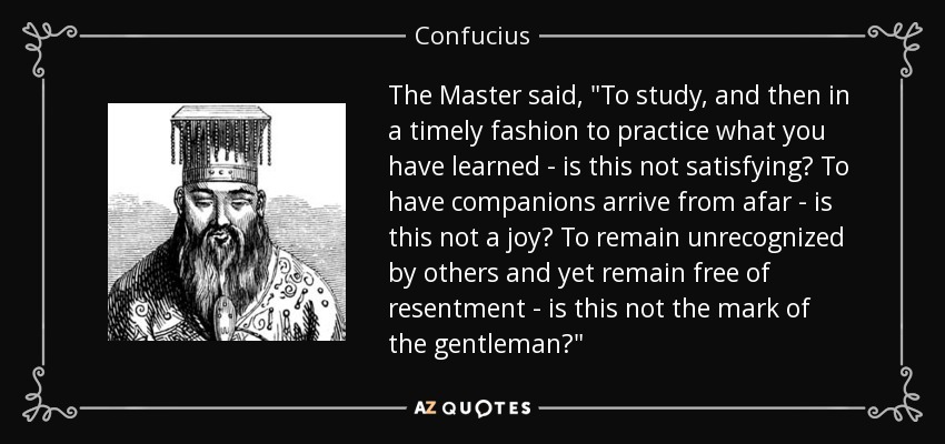 The Master said, 