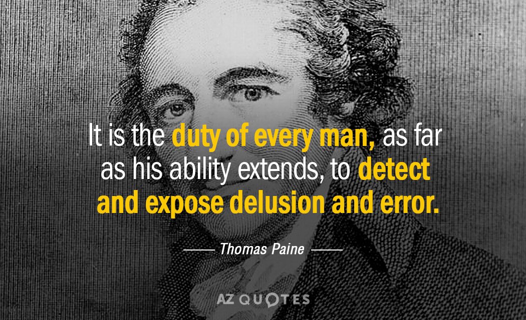 Thomas Paine cita: Es deber de todo hombre, en la medida de su capacidad...