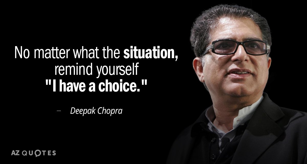Deepak Chopra cita: Sea cual sea la situación, recuérdate a ti mismo 